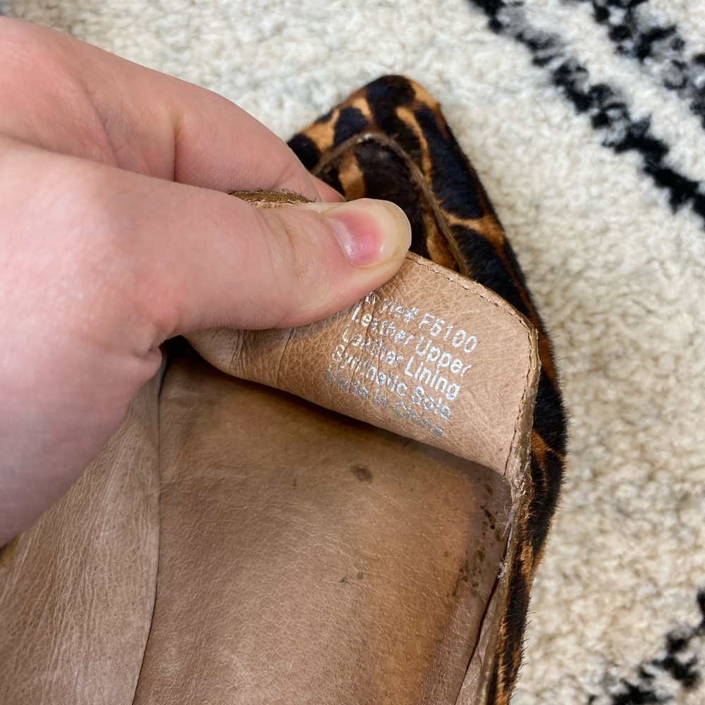 Madewell Lou Animal Print Calf Hair Loafers size 6 - Picture 8 of 8
